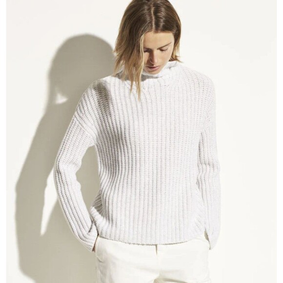 Vince. Lofty Rib Turtleneck sz XL Chunky Knit Wool Cashmere Sweater RSP $495 - Picture 1 of 10